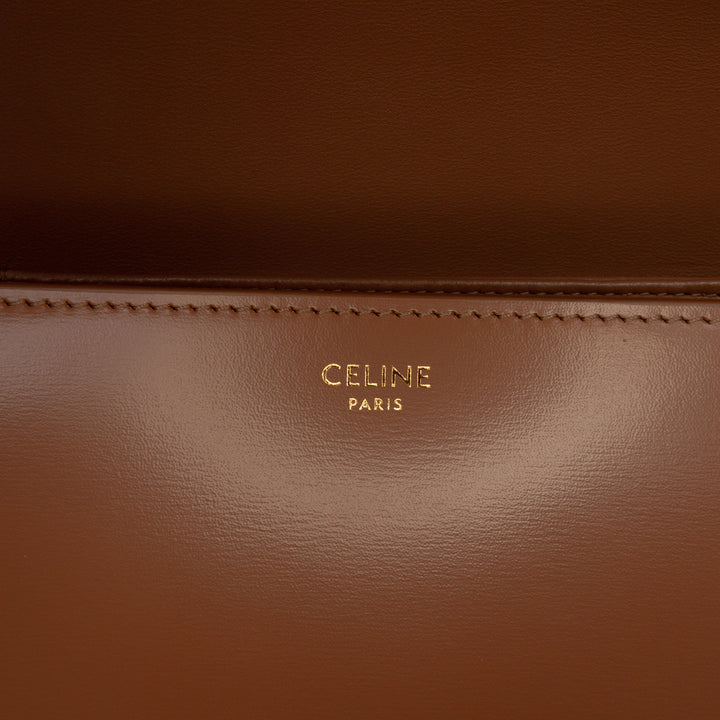 Celine Teen brillant Cuir de veau Triomphe Sac porté croisé