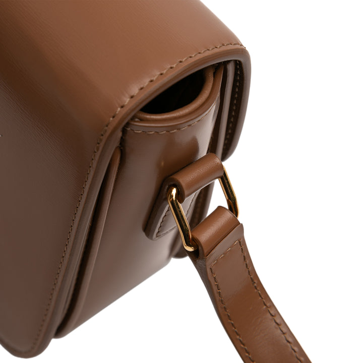 Celine Teen brillant Cuir de veau Triomphe Sac porté croisé