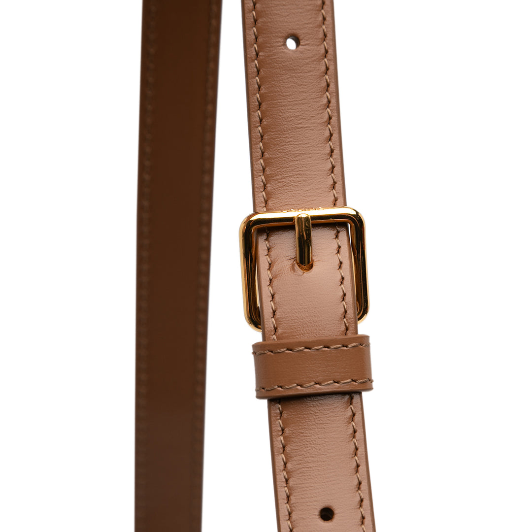 Celine Teen brillant Cuir de veau Triomphe Sac porté croisé