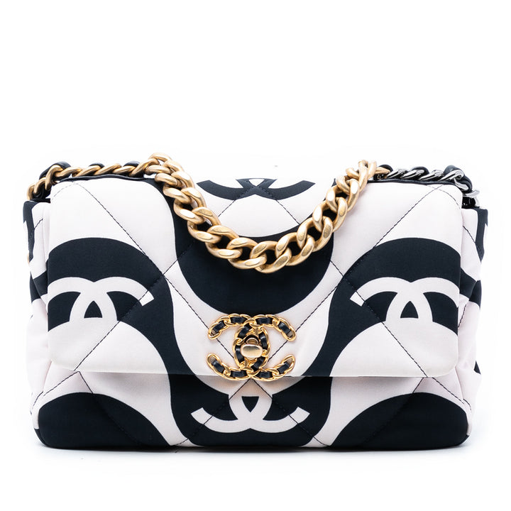 Chanel Medium Printed Soie 19 à rabat