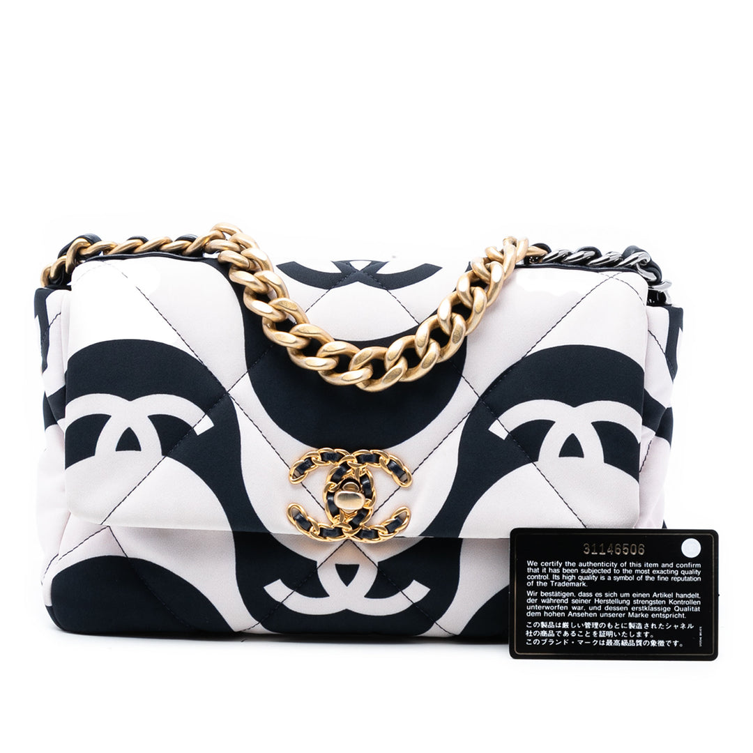 Chanel Medium Printed Soie 19 à rabat