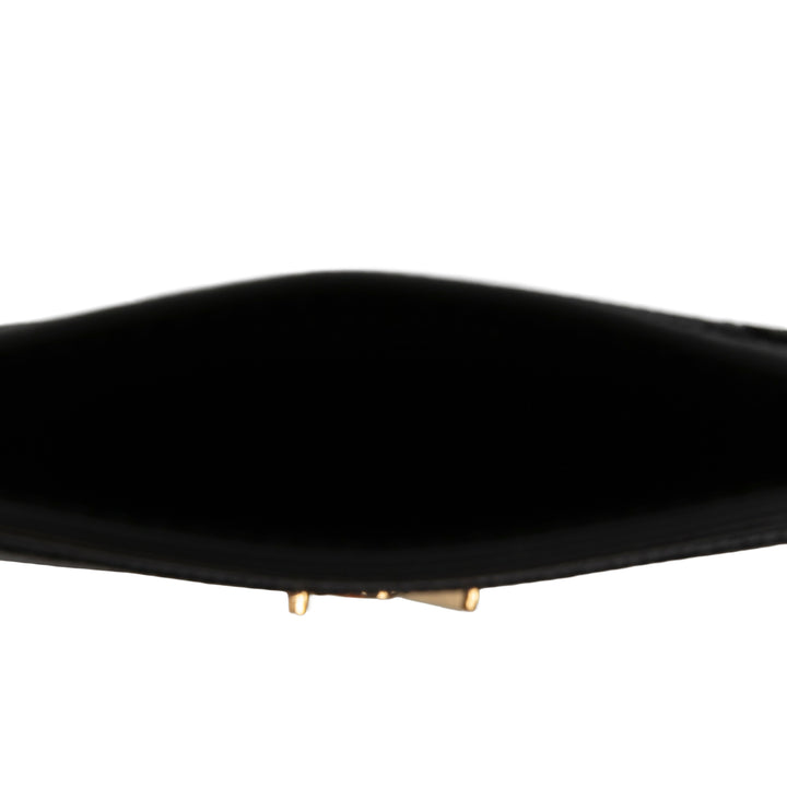 Saint Laurent Chevron Grain de Poudre Cassandre Porte-cartes Noir – vue 4 – GABY PARIS