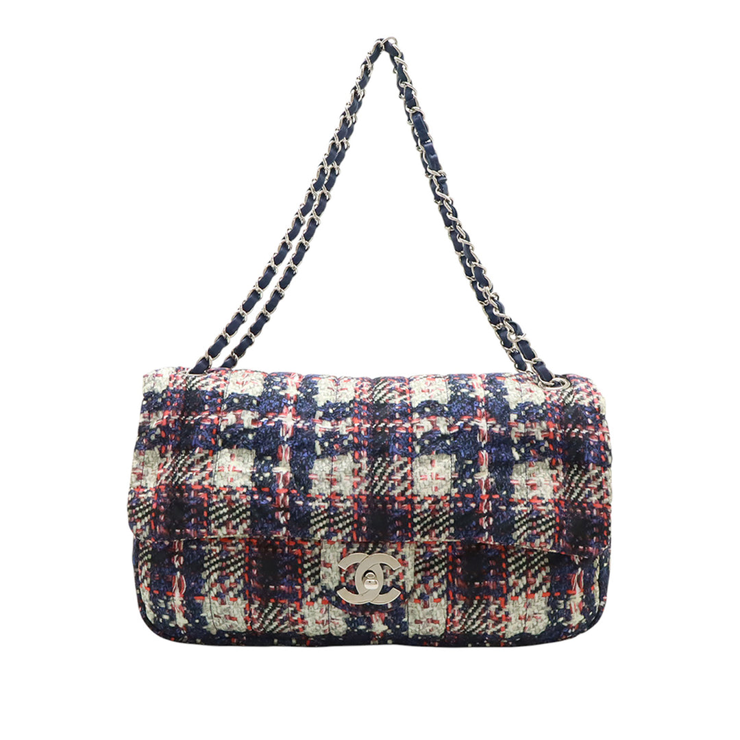 Chanel CC Tweed Print Nylon Simple rabat