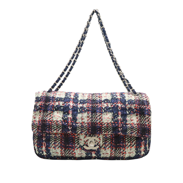 Chanel CC Tweed Print Nylon Simple rabat