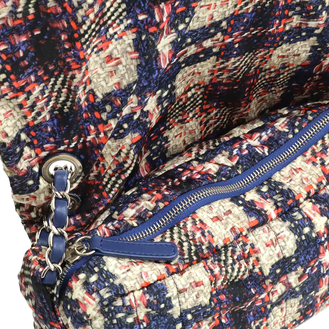 Chanel CC Tweed Print Nylon Simple rabat