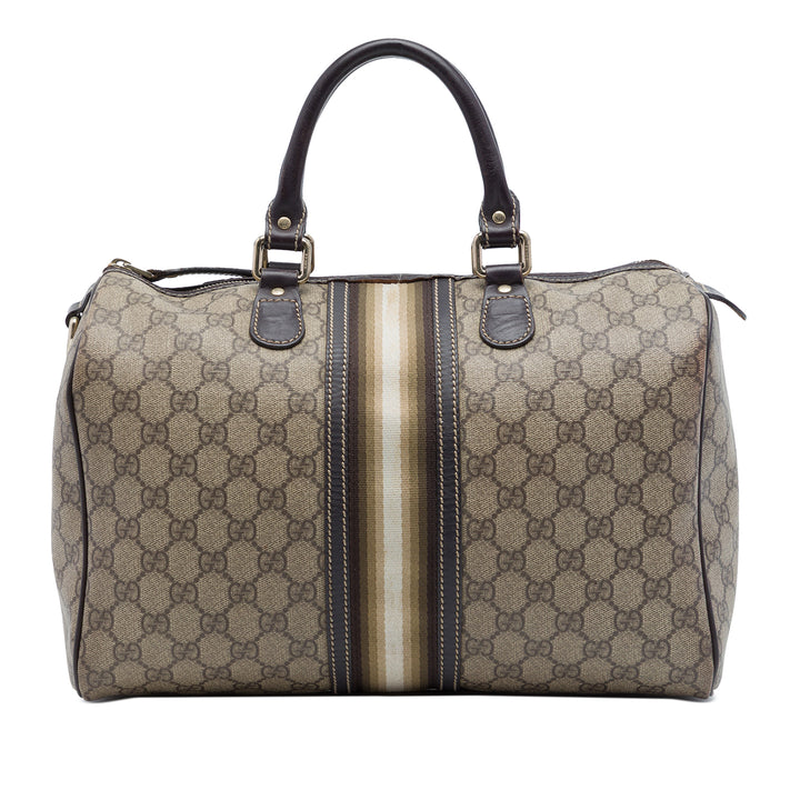 Gucci Medium GG Supreme Joy Web Boston Sac