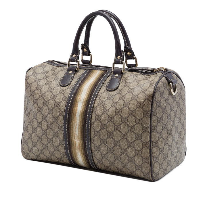 Gucci Medium GG Supreme Joy Web Boston Sac