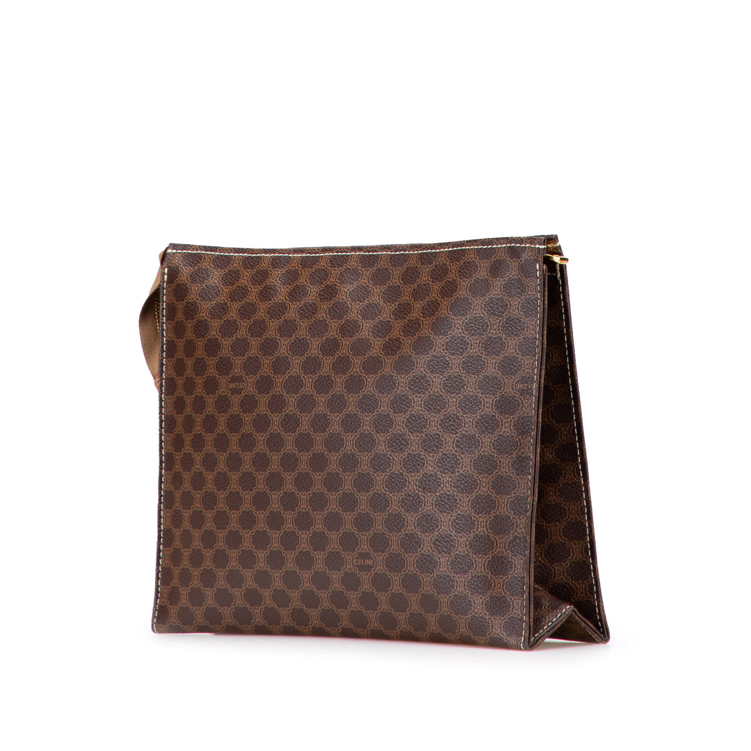 Macadam Coated Canvas Clutch Brown - Gaby Paris