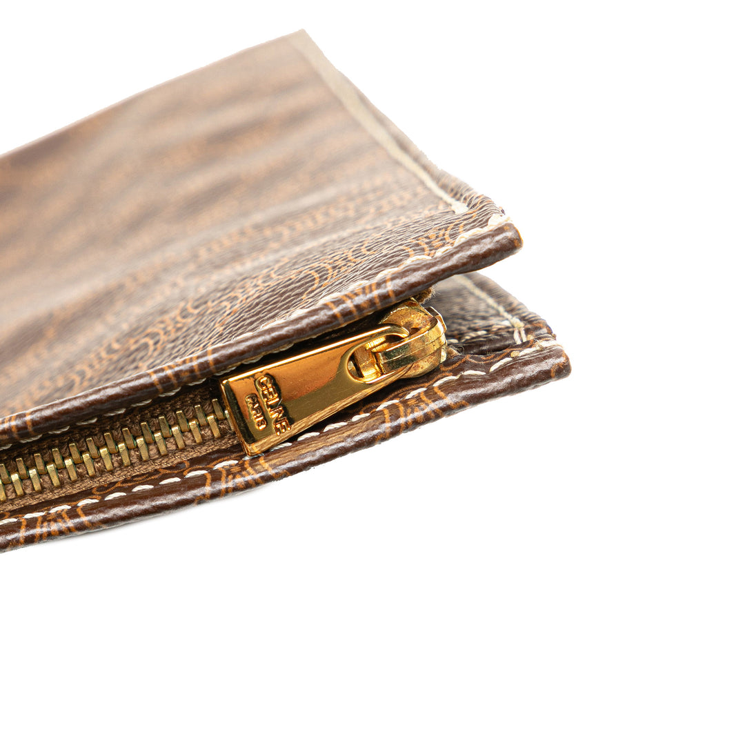 Macadam Coated Canvas Clutch Brown - Gaby Paris
