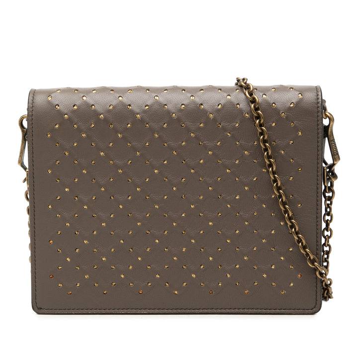 Bottega Veneta clouté Catena Wallet on Chain nappa Marron – vue principale – GABY PARIS