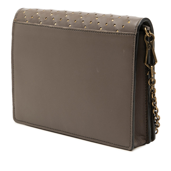 Bottega Veneta clouté Catena Wallet on Chain nappa Marron – vue 2 – GABY PARIS