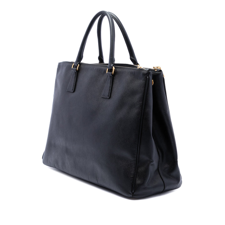 Lux Galleria Double Zippé Cabas Très grand Saffiano Noir