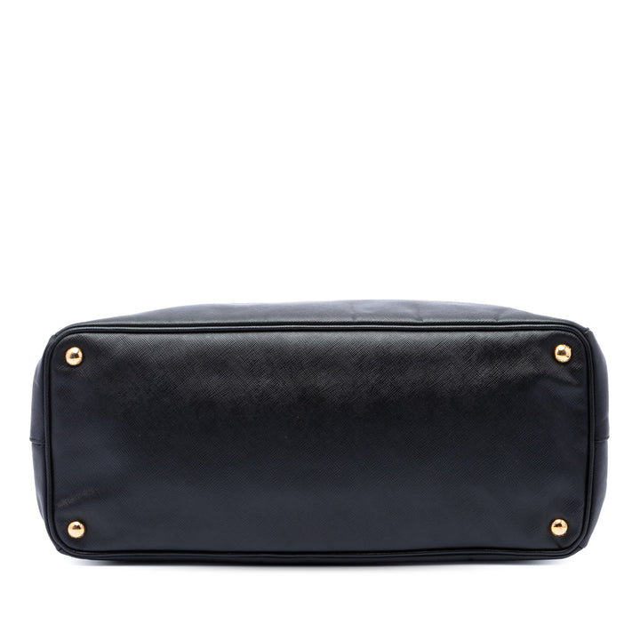 Lux Galleria Double Zippé Cabas Très grand Saffiano Noir