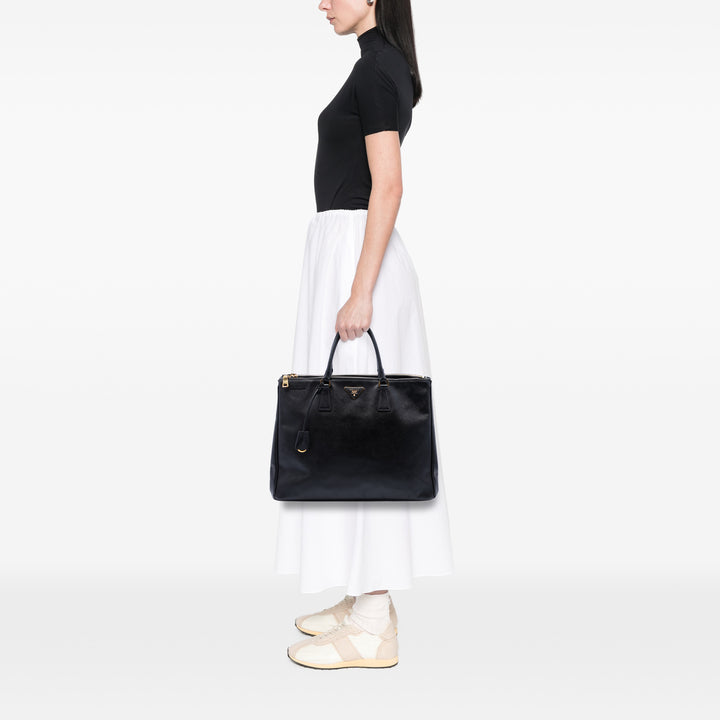 Lux Galleria Double Zippé Cabas Très grand Saffiano Noir