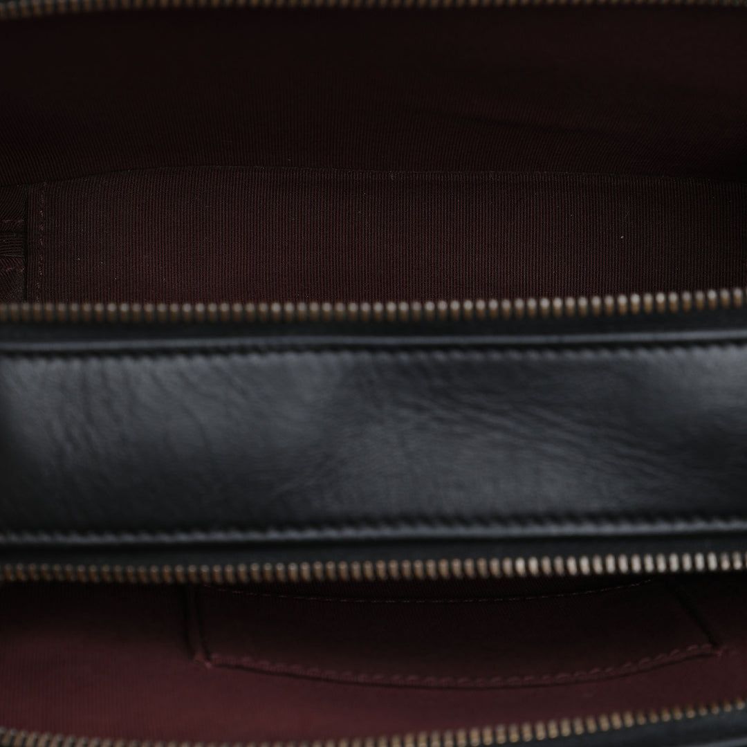 Matelassé Coco Boy Sac caméra Petit Cuir d'agneau Noir