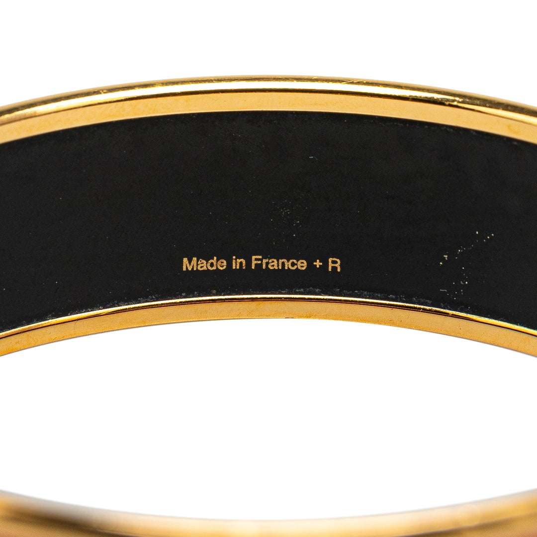 Wide Caleche Enamel Bangle 70 Orange - Gaby Paris