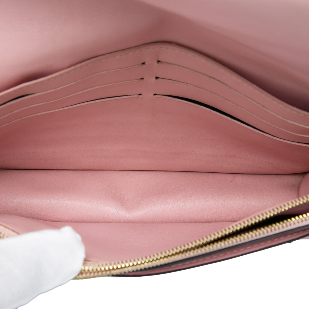 Flore Wallet on Chain Monogram Marron