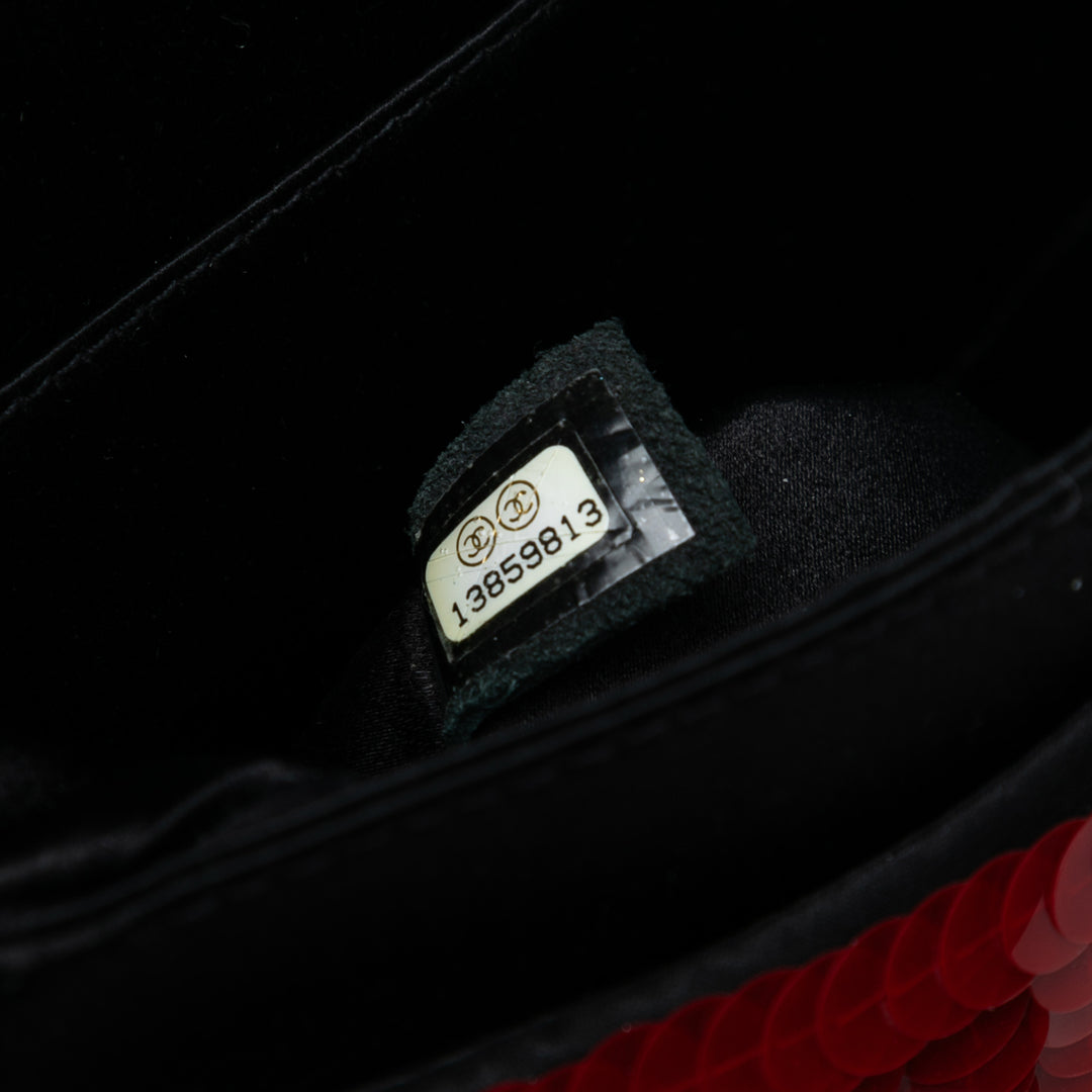 Chanel Paris-Shanghai Medium Satin et Sequinss Double rabat