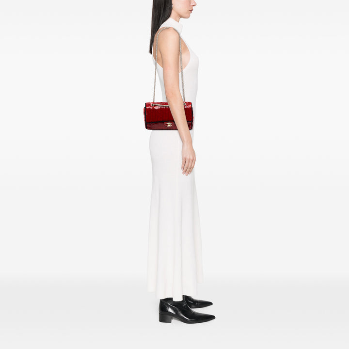 Chanel Paris-Shanghai Medium Satin et Sequinss Double rabat