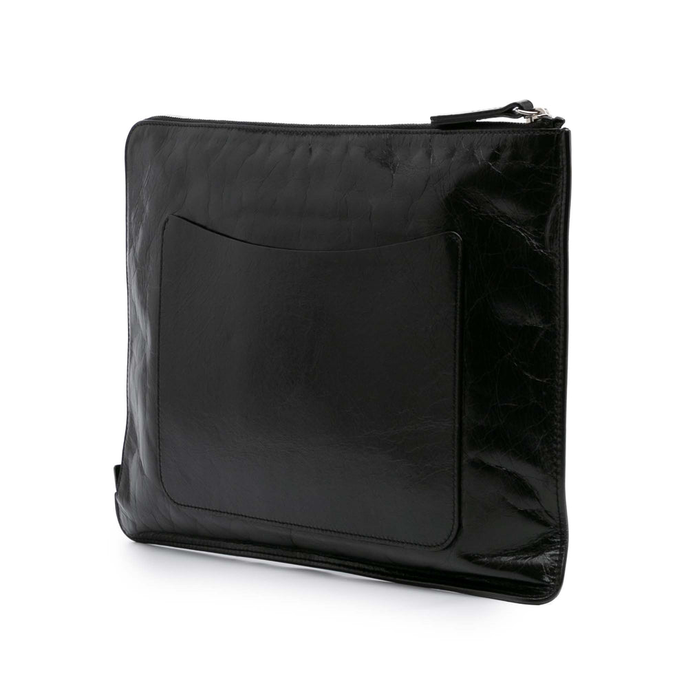 Large Calfskin Feministe Maize Feminine Pouch Black - Gaby Paris