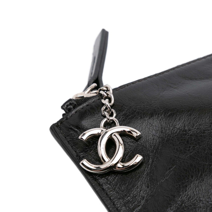 Large Calfskin Feministe Maize Feminine Pouch Black - Gaby Paris