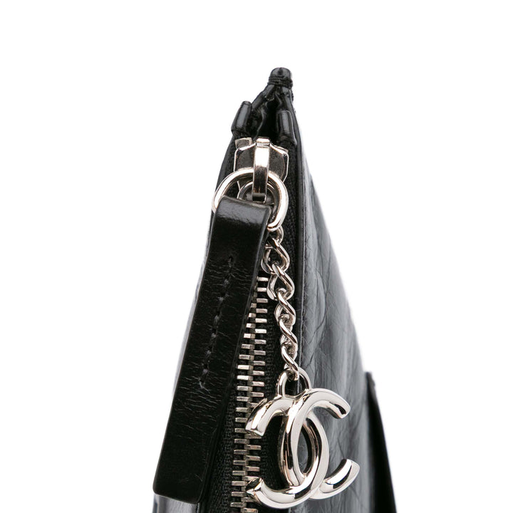 Large Calfskin Feministe Maize Feminine Pouch Black - Gaby Paris