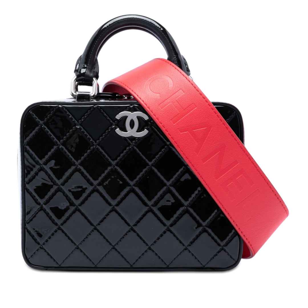 Chanel Small CC Matelassé Cuir verni Travel Kit Vanity