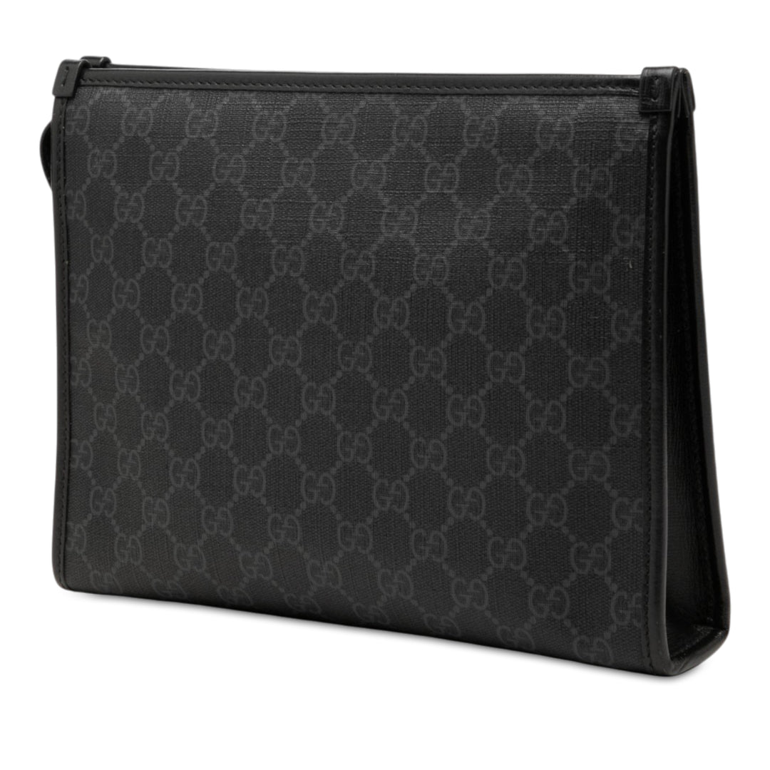 Retro Interlocking G Pochette GG Supreme Noir