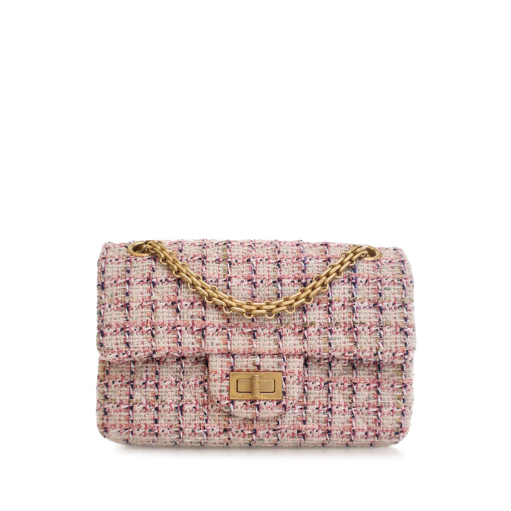 Mini Reissue 2.55 Tweed Single Flap 224 Pink - Gaby Paris