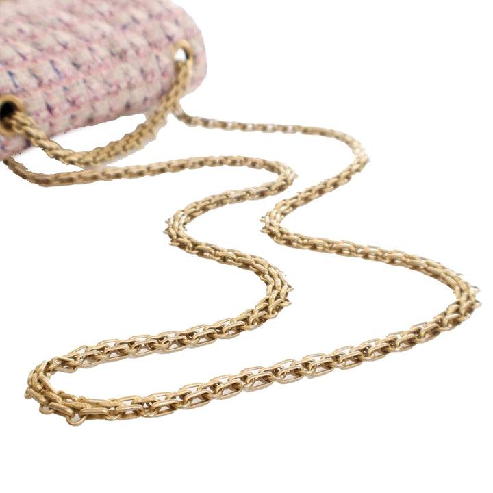Mini Reissue 2.55 Tweed Single Flap 224 Pink - Gaby Paris