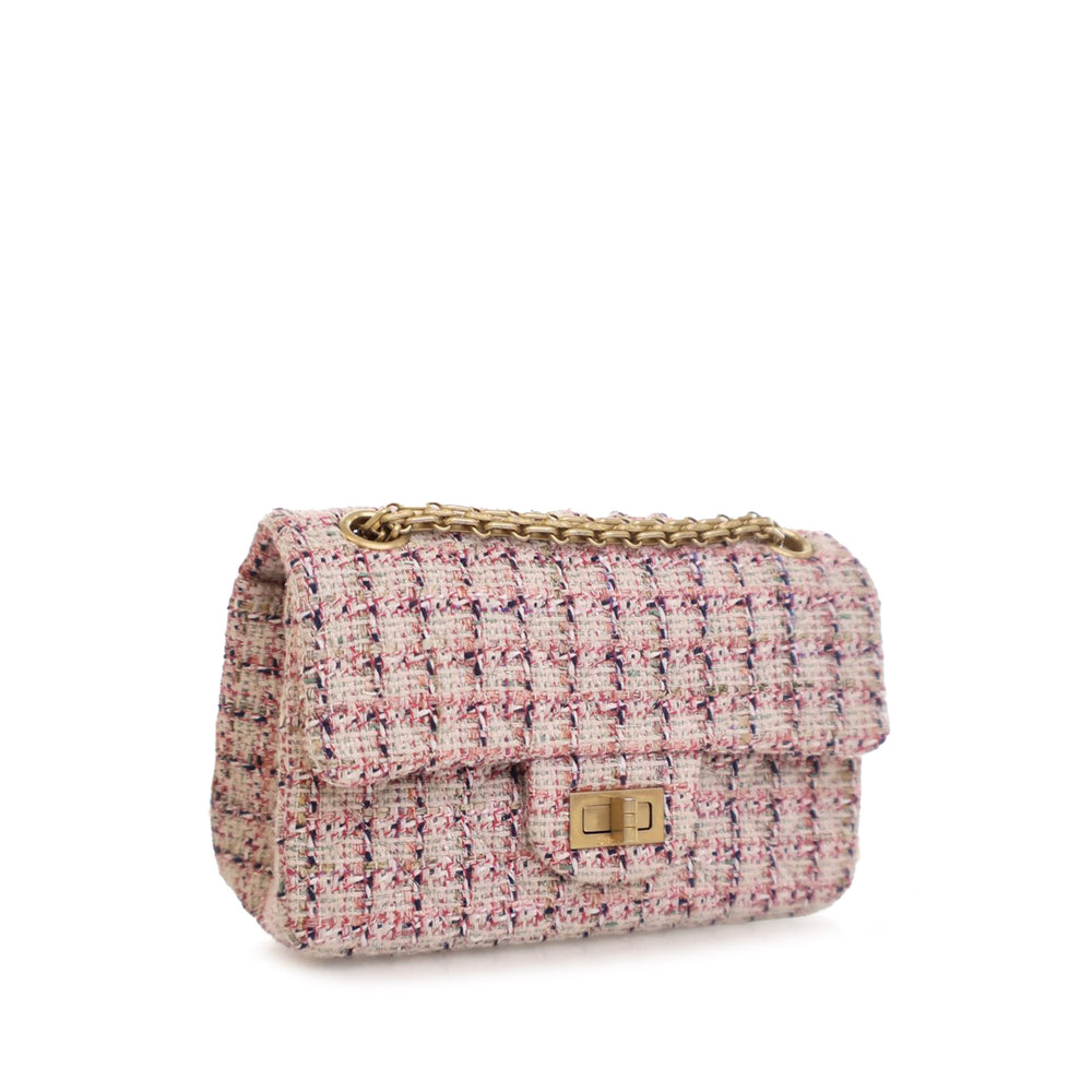 Mini Reissue 2.55 Tweed Single Flap 224 Pink - Gaby Paris