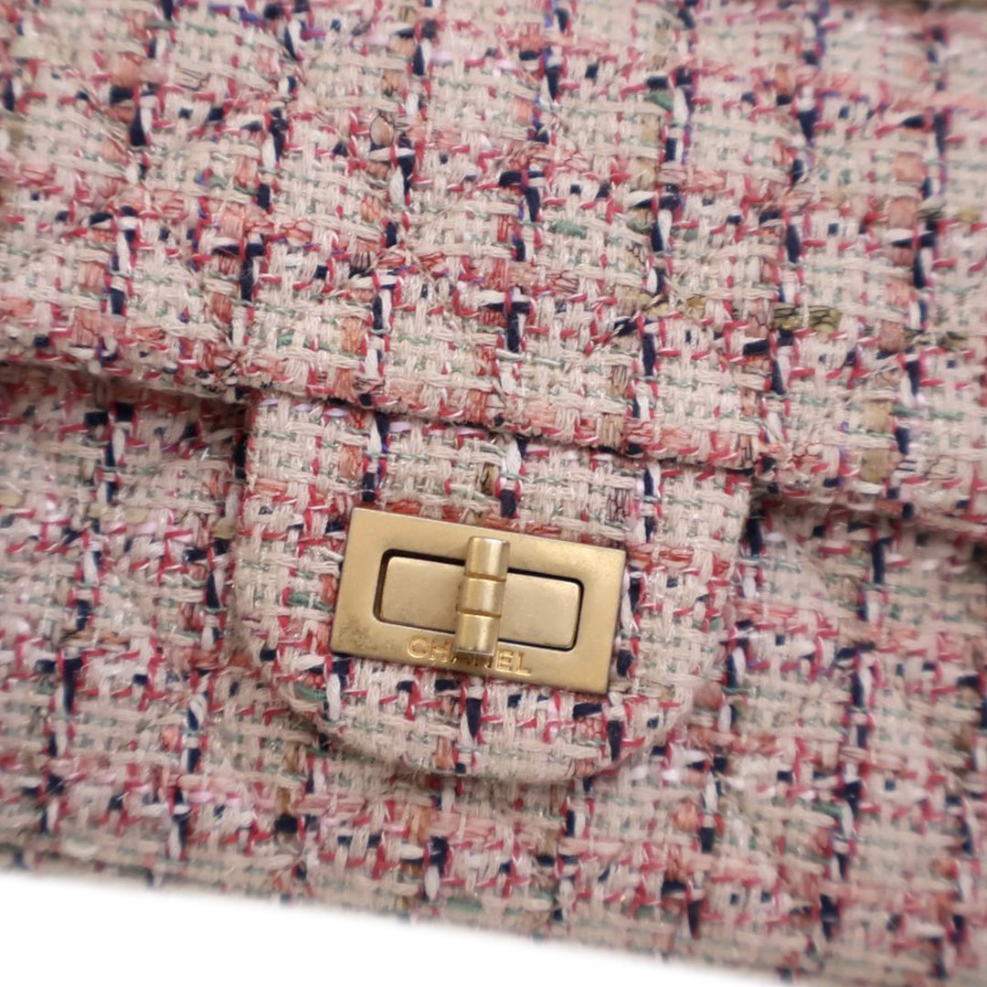 Mini Reissue 2.55 Tweed Single Flap 224 Pink - Gaby Paris