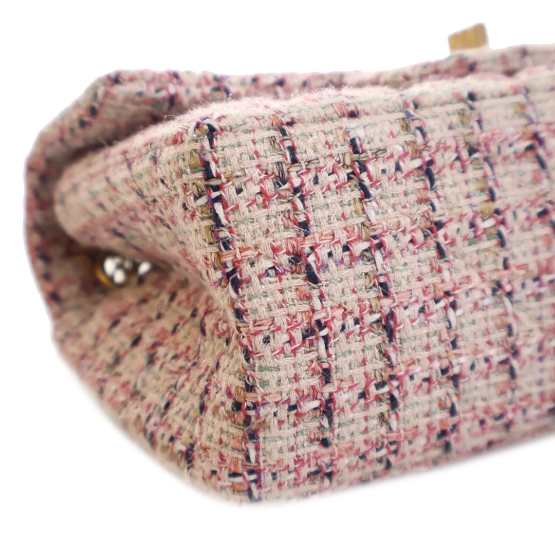 Mini Reissue 2.55 Tweed Single Flap 224 Pink - Gaby Paris
