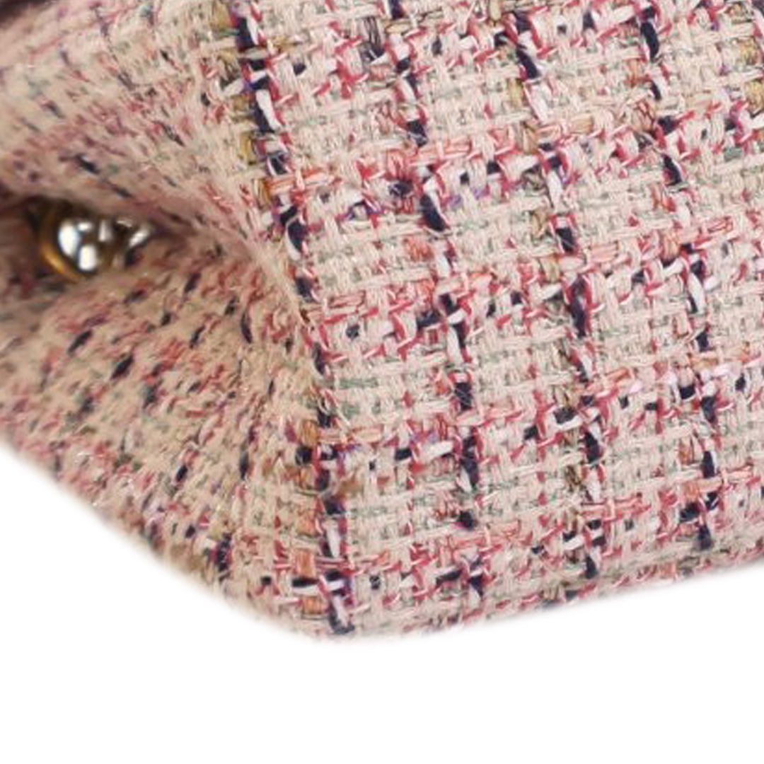 Mini Reissue 2.55 Tweed Single Flap 224 Pink - Gaby Paris
