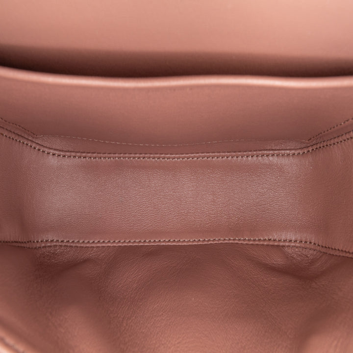 Teen Shiny Calfskin Triomphe Crossbody Brown - Gaby Paris