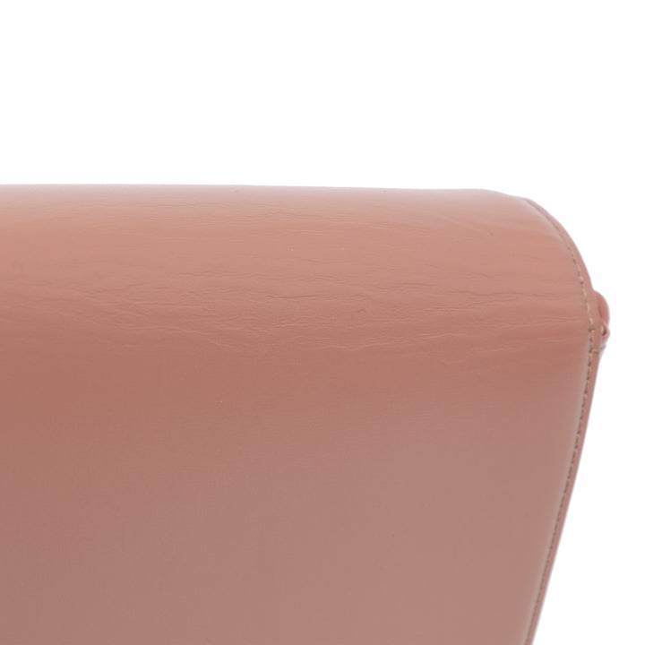 Teen Shiny Calfskin Triomphe Crossbody Brown - Gaby Paris