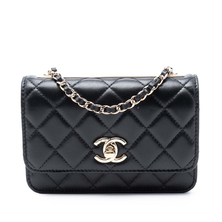 Chanel Mini Cuir d’agneau Trendy CC Wallet On Chain