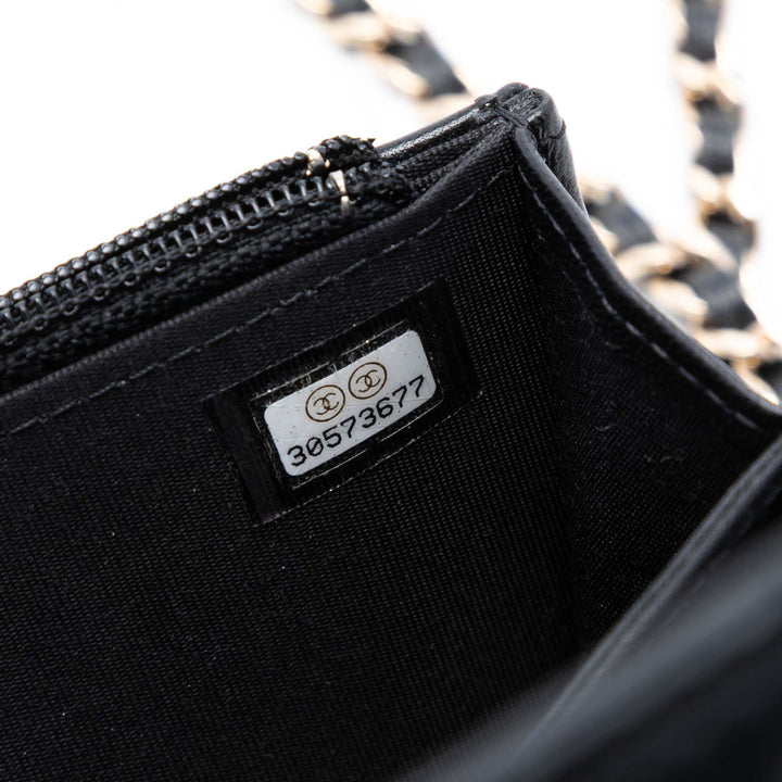 Chanel Mini Cuir d’agneau Trendy CC Wallet On Chain