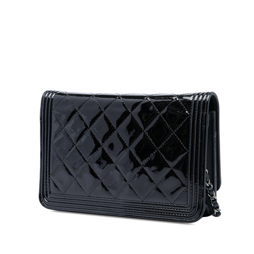 Chanel Matelassé Boy Wallet on Chain Noir – vue 2 – GABY PARIS