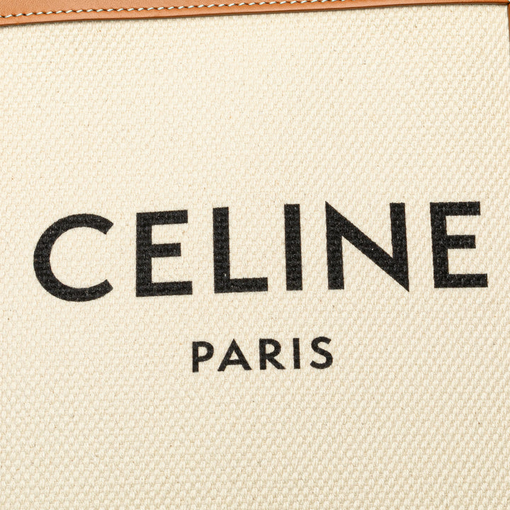 Celine Mini Canvas Vertical Cabas Satchel Brown - GABY PARIS