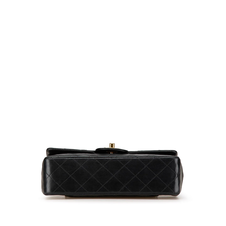 Small Classic Lambskin Double Flap Black - Gaby Paris
