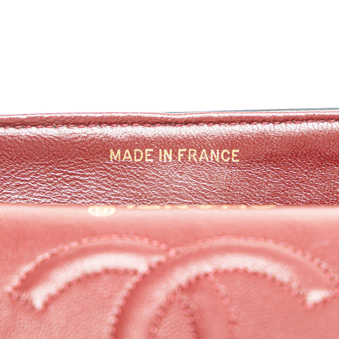 Small Classic Lambskin Double Flap Black - Gaby Paris