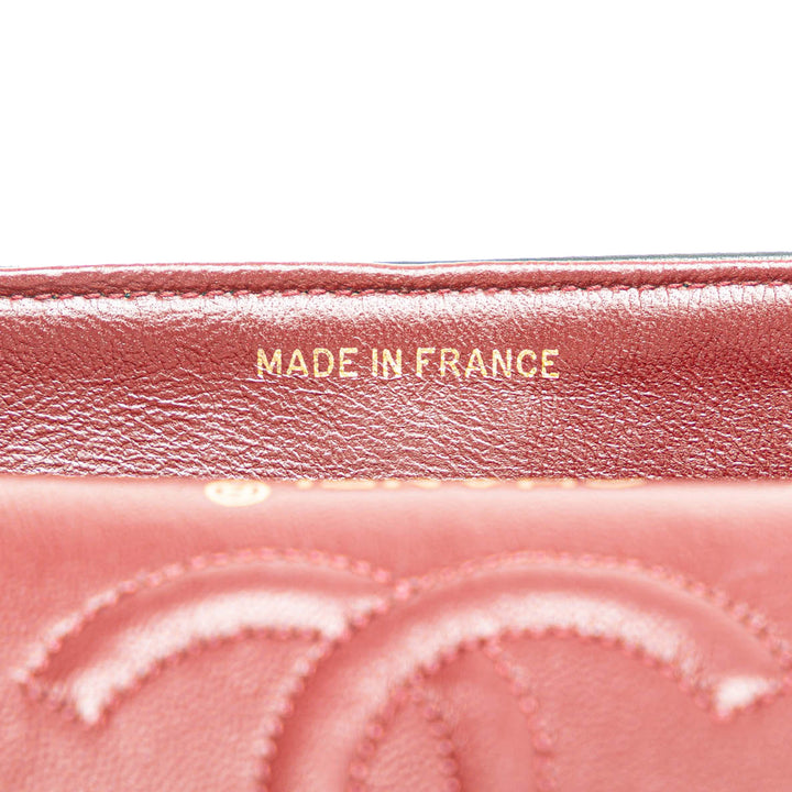 Small Classic Lambskin Double Flap Black - Gaby Paris