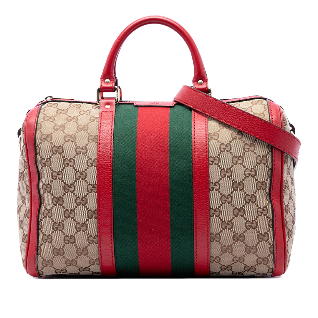 Gucci Sac à main GG Web Joy Boston Moyen Rouge – vue principale – GABY PARIS