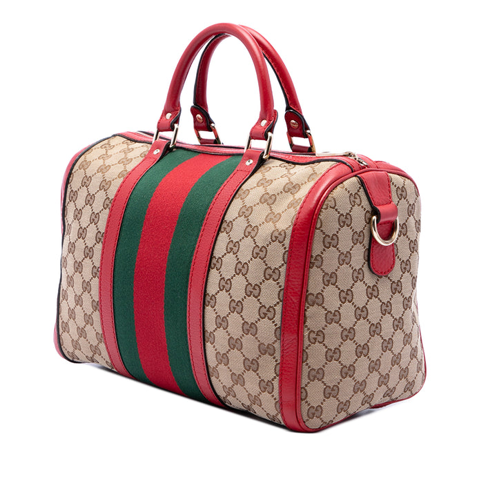 Gucci Sac à main GG Web Joy Boston Moyen Rouge – vue 2 – GABY PARIS