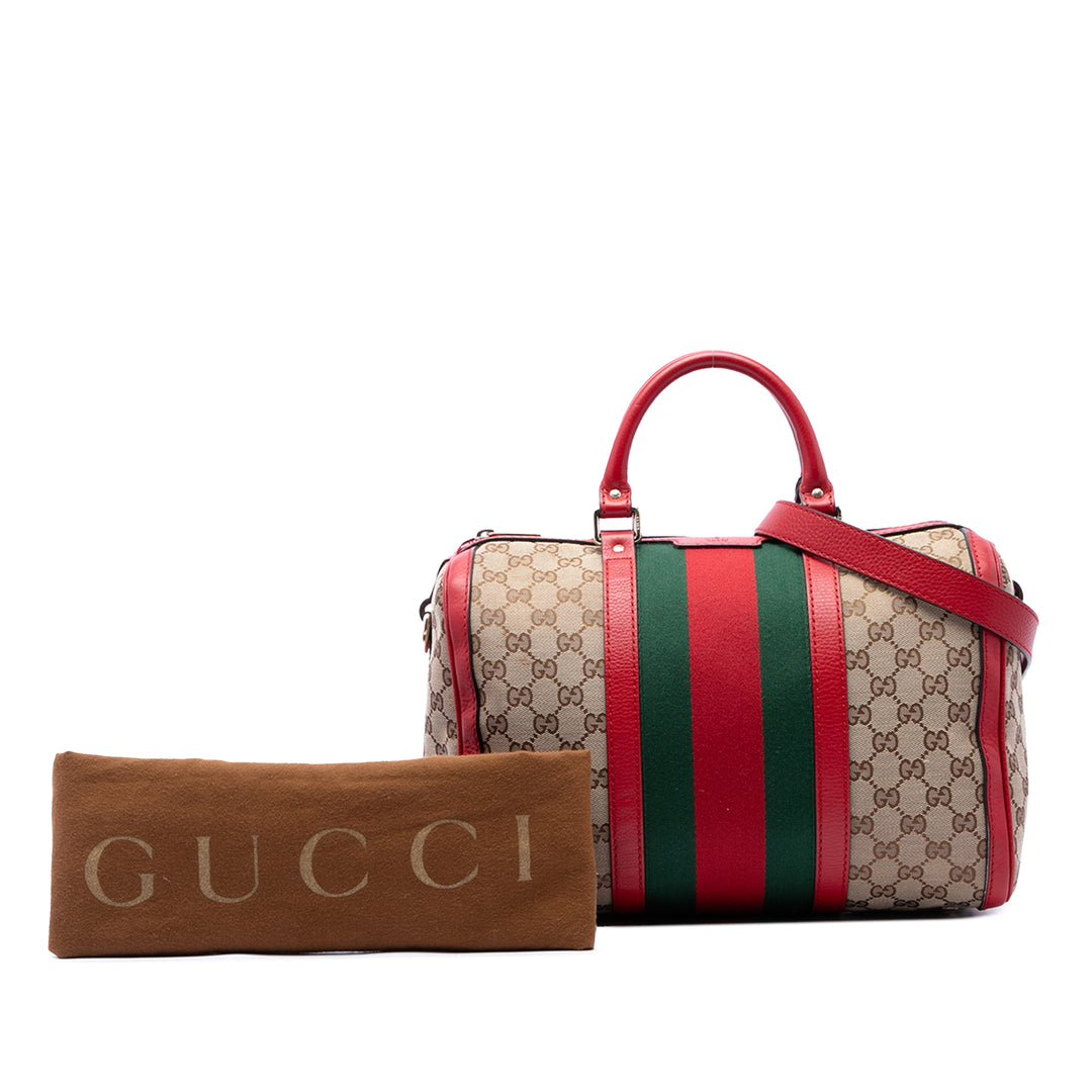 Gucci Sac à main GG Web Joy Boston Moyen Rouge – vue 7 – GABY PARIS