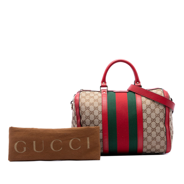 Gucci Sac à main GG Web Joy Boston Moyen Rouge – vue 7 – GABY PARIS
