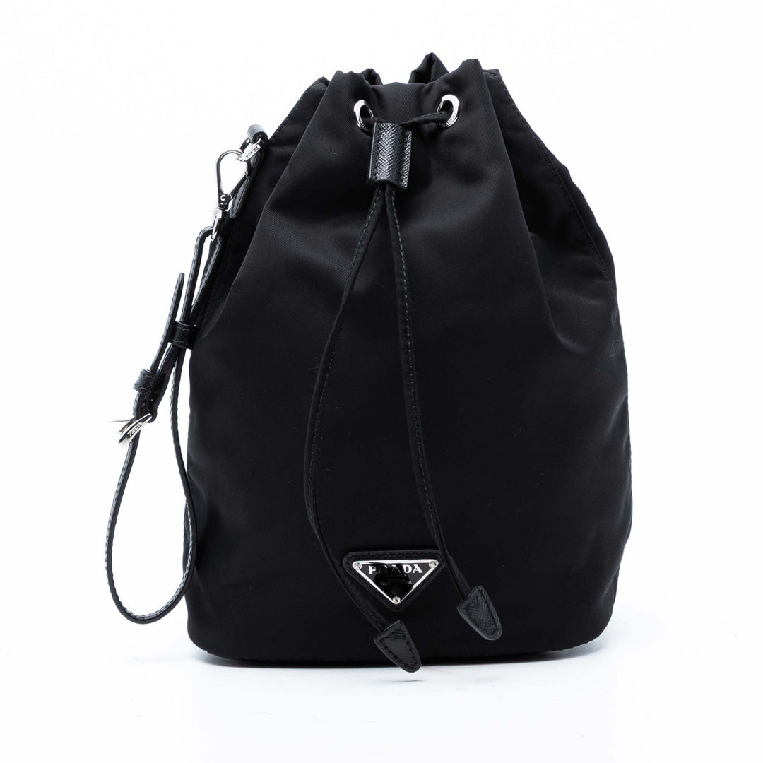 Prada Re Nylon Drawstring Pochette