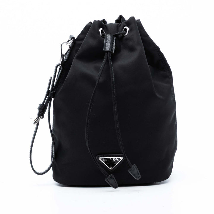 Prada Re Nylon Drawstring Pochette