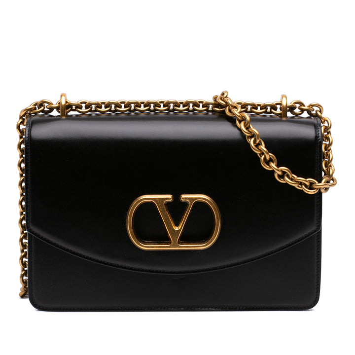 Valentino Small brillant Cuir de veau VLogo Vain Sac porté croisé